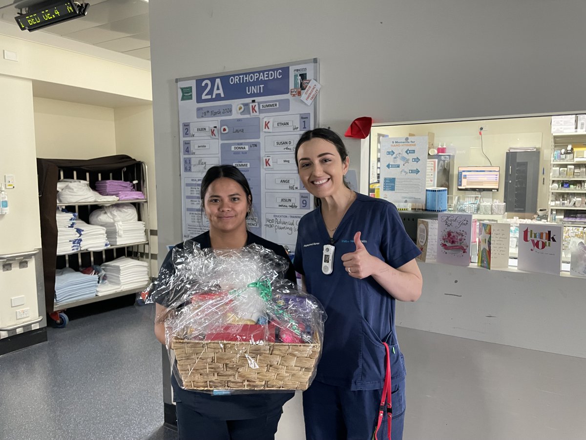 Happy Easter! Our Easter Raffle winner was so grateful for the care she received while a patient of the PA's 2A Orthopaedics ward that she donated her prize to the staff as her way of saying thank you. #Yourplacetogive #gratitude