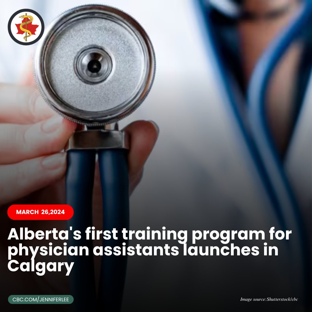 Alberta's first physician assistant training program is launching at the University of Calgary this August, with 20 students set to embark on this groundbreaking journey. 
Read More Here: bit.ly/3PEsy1O
#CanadaNeedsPAs #HealthcareCanada