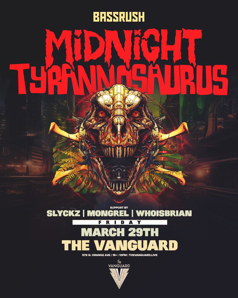 Popping out of solo-set retirement on Friday (3/29) at the Vanguard in Orlando! “Don Paragon” kicking off the evening for @Midnightasaurus and the FULL Paragon support lineup feat. @slyckzdub & @M_O_N_G_R_E_L
