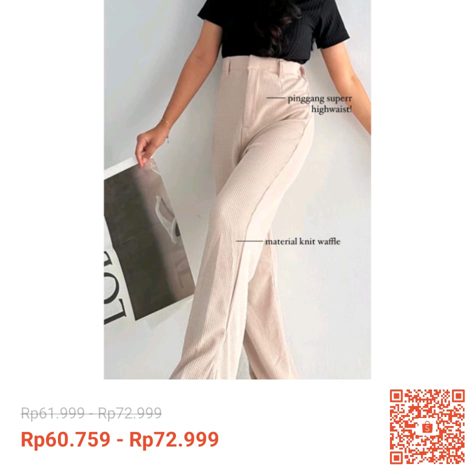 Temukan Celana Knit Waffle Slit - Celana Kulot Knit Rib Panjang - Knit Pants - Loose Pants Highwaist Kulot Panjang Basic Strech Premium Korean - Celana Anti Kusut - Pants Ironless seharga Rp60.759 - Rp72.999. Dapatkan sekarang juga di Shopee! shope.ee/g2JWUnpLD?shar…