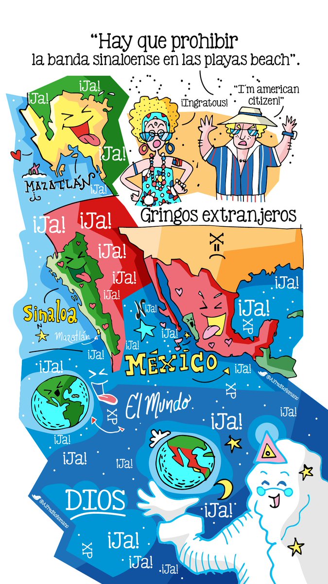 AlfreditoRomano's tweet image. JAJAJA #Hay que prohibir la banda sinaloense en Sinaloa XD jajajajajaja
#Banda #Sinaloense #Dibujito #Turismo #Gringos #SusProvilegios #Jaja #BlanquearMéxicoNel #Cartoon #Dibujito