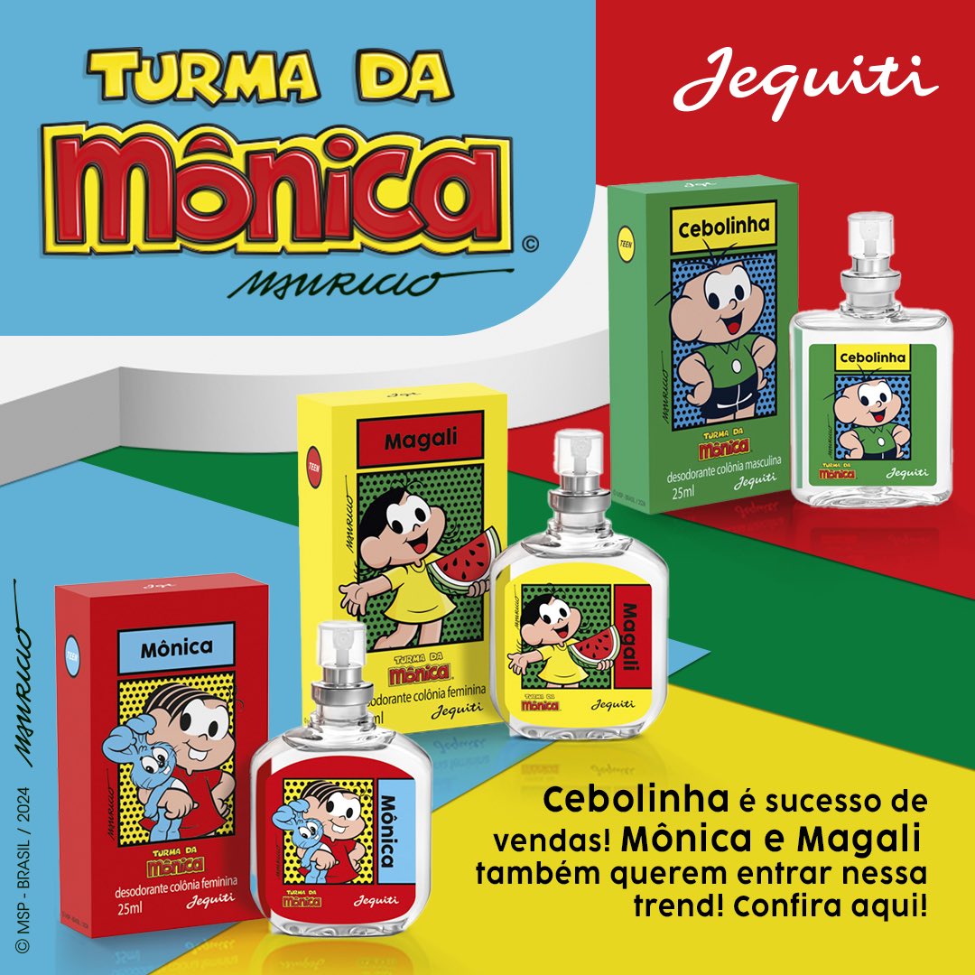 A ‘’ flaglancia’’ do Cebolinha já é sucesso de vendas por aqui! 🤩 A Mônica e a Magali também querem entrar nessa trend! Vêm conhecer: jequiti.com.br/Turma%20da%20m…