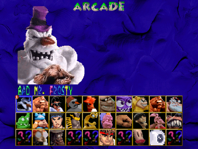 carlos_basara's tweet photo. OK guys, this is another #screenshot I debt you before: this is the actual roster by now with #drkiln, the revealed secret chars (#hobocop and #klaymen) and even with ClayFighter Ryu added. I hope to complete the 63 1/3 &amp; Sculptor's Cut roster soon or later...
#mugen #clayfighter https://t.co/2pM3PP6s4J
