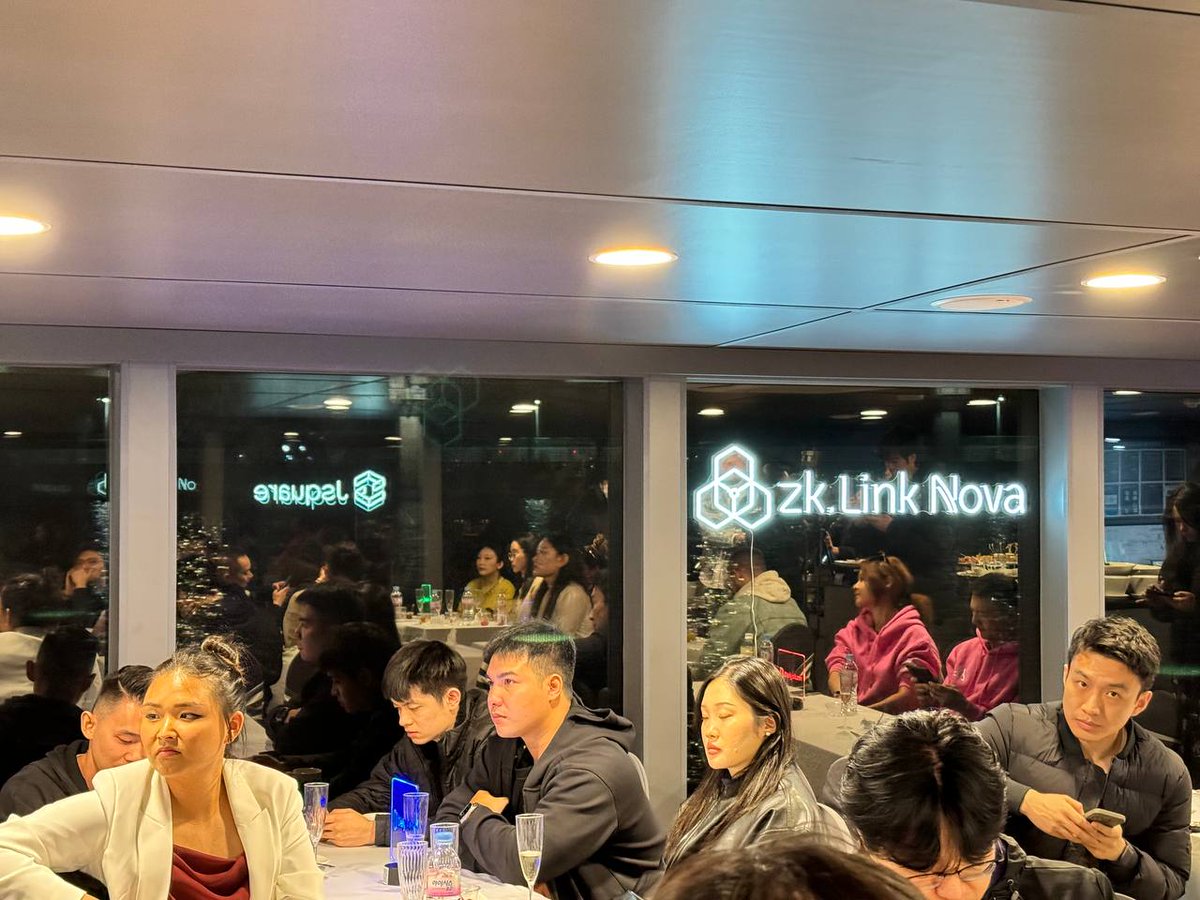 zkLinkNova's tweet photo. What a night with @The_Delysium sailing into the night of #AggregatedL3 Thanks again for having our co-founder @zkVinceReal sharing our Nova L3 innovations with such an incredible crowd! 🤝

Massive kudos to the visionary minds at @JSquare_co, @RepublicCrypto, and @DFG__Official for fostering an environment where thoughts ignited like sparks in the dark.

Amidst the backdrop of innovation, discussions soared, fueled by the promise of Nova's aggregation power.

And amidst the buzz, the #zkLinkNovaAggParade emerged as a beacon, drawing attentions of many even in Korea! We're definitely on a ride to something bigger!
Side event in @eth_seoul_🥂
#ETHSeoul2024 #SeoulTechScene