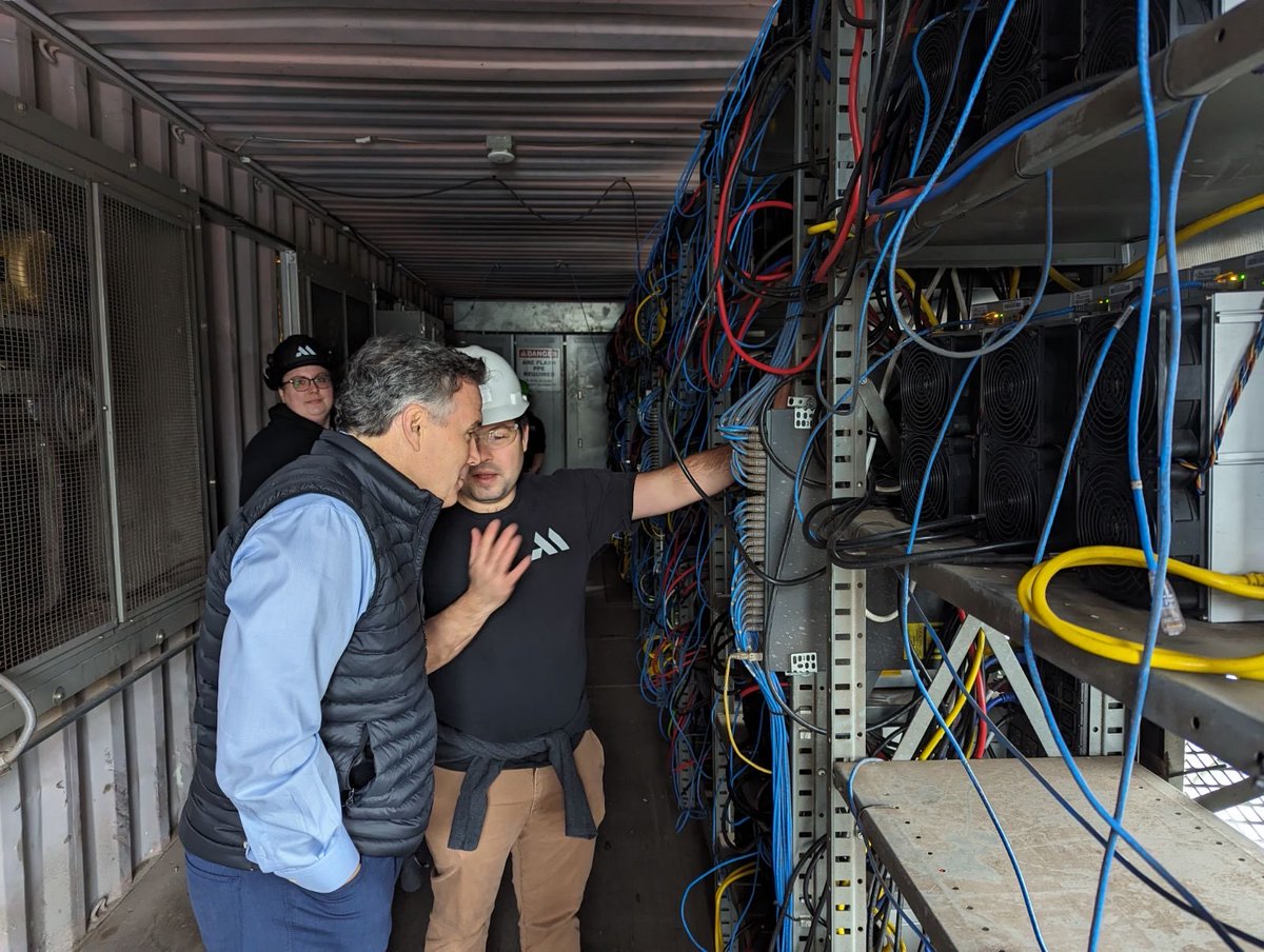 DaveMcCormickPA's tweet photo. The Bitcoin mining operation and the plant have around 75 employees on site. 25 or so of those employees are tasked with operating the 20k computers used for Bitcoin mining. These are good-paying entry-level technology jobs for young people looking to begin a career in the tech space!