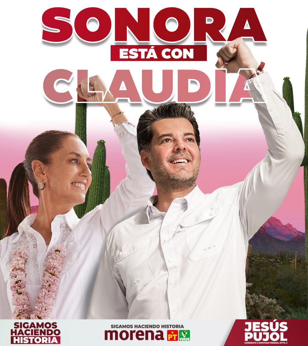 Pujolirastorza's tweet photo. Apoyaremos a nuestra futura Presidenta @Claudiashein desde #Sonora y el #Dtto2 estamos comprometidos con #MásBienestarMásMorena #ClaudiaSheinbaum https://t.co/1xGpuvWA0l