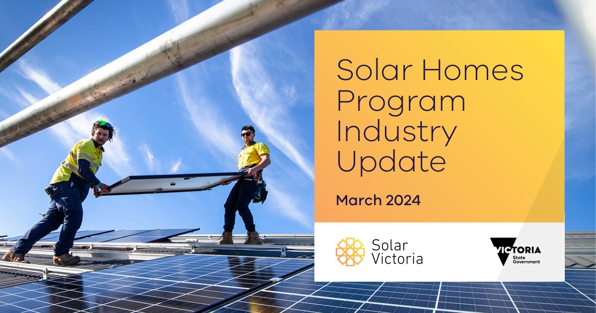 Read our latest industry update to learn about the solar and battery accreditation transfer, a new focus to improve compliance of heat pump hot water systems, plus April dates for the work safely in the solar industry training. go.vic.gov.au/4cw2n7d 📬 solar.vic.gov.au/subscribe