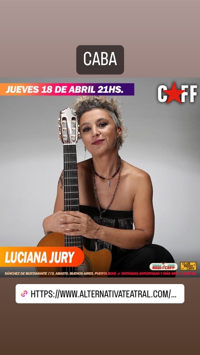 18 de abril nos  encontramos en CABA!!
SET SOL/A LXS ESPERO🧡
Data👇🏽
8500 - hasta el 18/04
10000 - Puerta

alternativateatral.com/obra88513-luci…