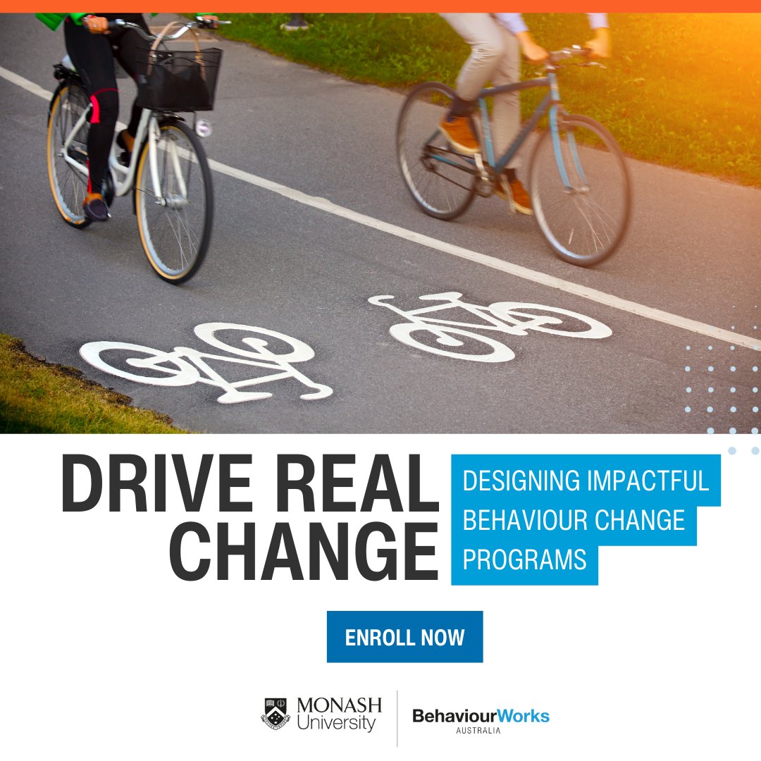 Whether you're seeking to promote healthier diets, minimising waste in your community, or enhancing diversity and inclusion in the workplace, this course is for you. Learn more about Designing Impactful Behaviour Change Programs: behaviourworksaustralia.org/courses/design…