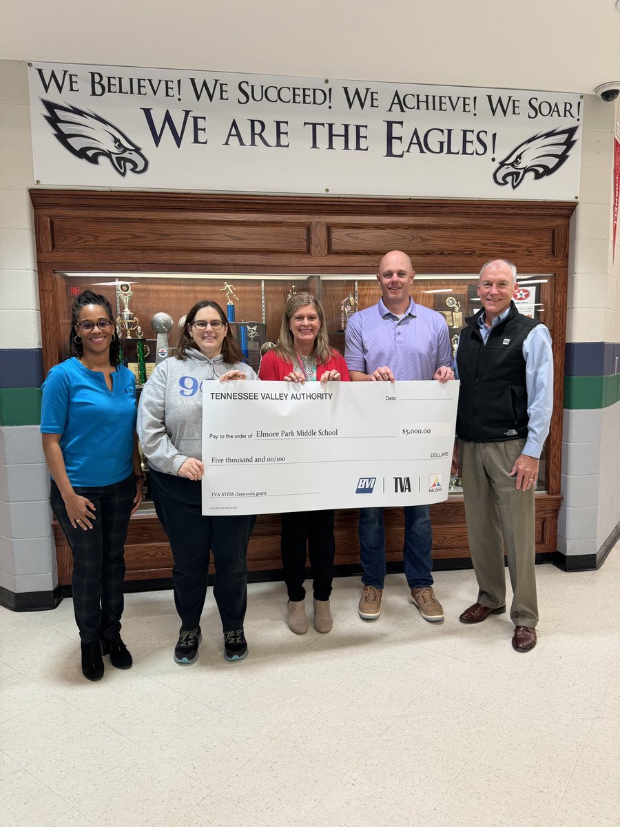Elmore Park has been awarded a generous TVA grant of $5000! Students will have the opportunity to become real-life meteorologists! 🌦️ They will collaborate with our Eagle News Network to provide authentic weather reports for our newscasts.