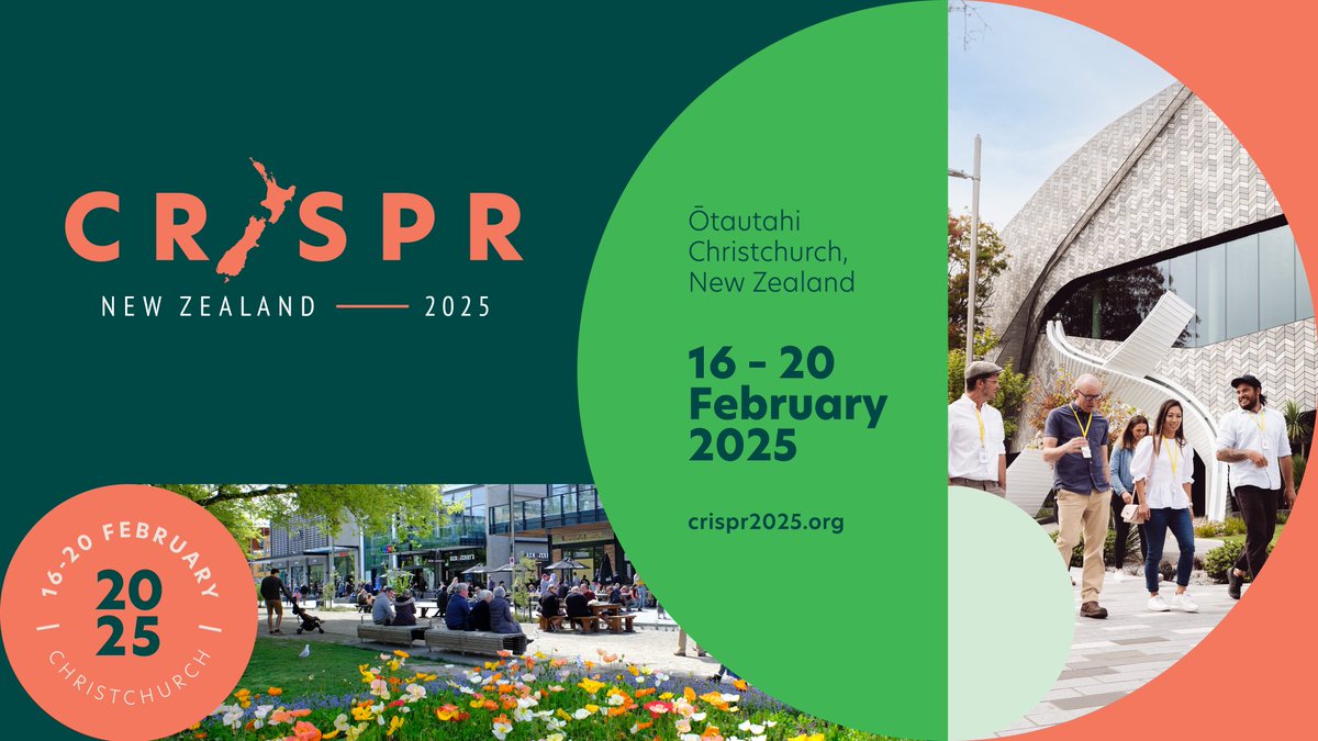 The committee has been working hard to organise the next big #CRISPR conference. This is the official twitter account for the meeting to be held in @Christchurch_NZ and is the next meeting following the successful one in #Würzburg. Please follow and share for updates.