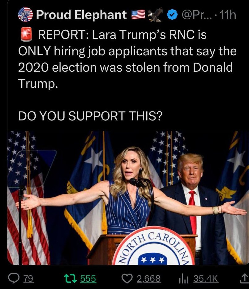 💥 If you are so brainwashed or so stupid you don't know 2020 was stolen and the joey pedophile biden regime had to fraudulently complete >10,000,000 ballots to overcome legitimate Trump votes you're not smart enoug for the #RNC. #Fix2020 #Trumpwon #ReturnTheDiamonds #Trump2024