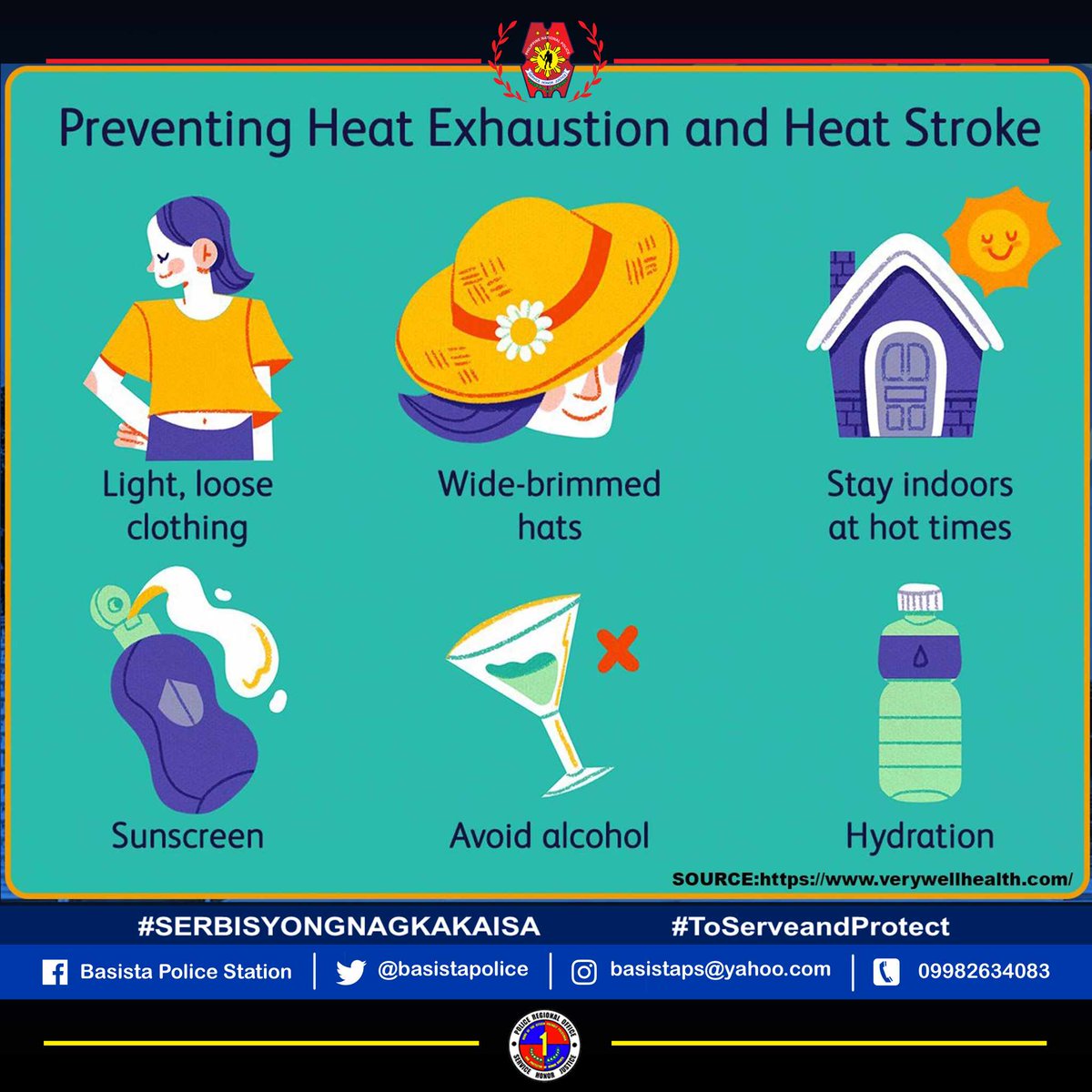 Preventing Heat Exhaustion and Heat Stroke
#SERBISYONGNAGKAKAISA
#ToServeAndProtect
#PNPKakampiNyo
#LagingHandangMaglingkod