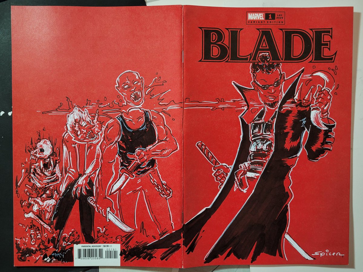 I drew a sketch cover on a Blade comic for the @fcfcomics #FCFCoversLiteracy charity auction benefitting @LVWA_VA