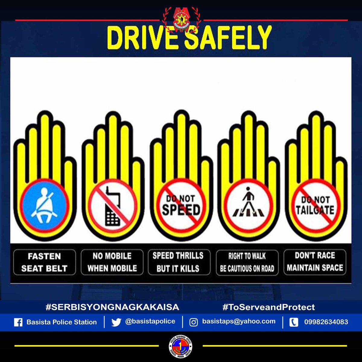 Drive Safely
#SERBISYONGNAGKAKAISA
#ToServeAndProtect
#PNPKakampiNyo
#LagingHandangMaglingkod