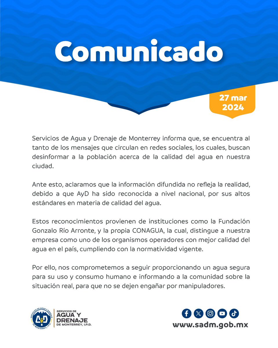 Agua y Drenaje Mty tweet media