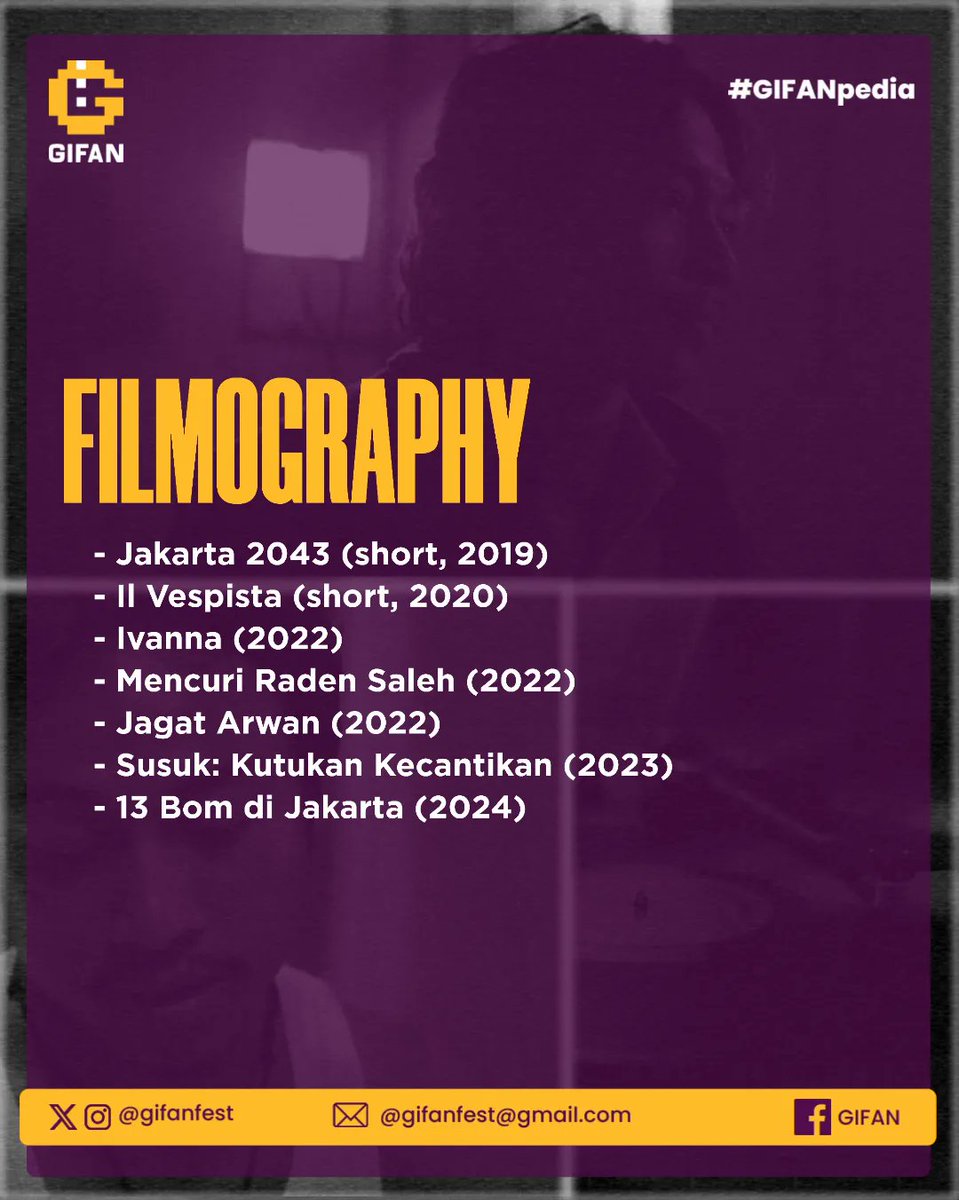 gifanfest's tweet photo. Selamat ulang tahun Muhammad Khan.
#gifanpedia #muhammadkhan #actor #actors #film #filmography #horror #action #animation #gifan #gifanfest #filmfestival #festival #bulanfilmnasional https://t.co/kewnGxqF6j