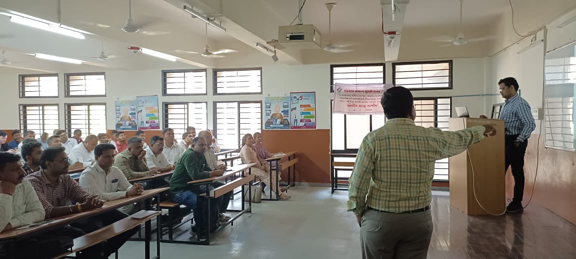 Training of Presiding Officers for the upcoming Loksabha Elections at K.K. Shastri College, Amraiwadi AC, Ahmedabad West PC <a href="/CEOGujarat/">Chief Electoral Officer, Gujarat</a> <a href="/AhmedabadDeo/">District Election Officer Ahmedabad</a> <a href="/CollectorAhd/">Ahmedabad Collector</a> <a href="/ElectionRo50/">ERO_50Amraiwadi</a>