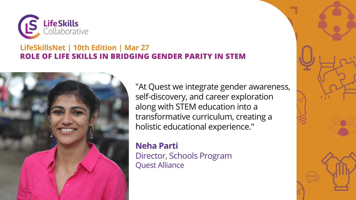 Life Skills Collaborative (@lifeskills_in) on Twitter photo We would like to express our heartfelt gratitude to Neha Parti, Director, Schools Program, <a href="/questalliance/">Quest Alliance</a>, for sharing their invaluable opinions at LifeSkillsNet, 10th Edition.
#LSNet #LSC We would like to express our heartfelt gratitude to Neha Parti, Director, Schools Program, <a href="/questalliance/">Quest Alliance</a>, for sharing their invaluable opinions at LifeSkillsNet, 10th Edition.
#LSNet #LSC