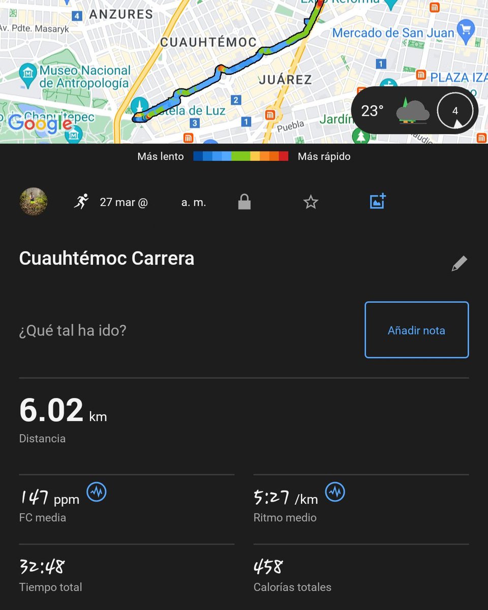 Los kilómetros de hoy 😁✌🏼 les cuento que busco amistades sinceras para salir a correr 🫱🏻‍🫲🏼 Propósito: Ayudar y que me ayuden a ser mejores runners 🏃🏻‍♂️🔥💯 Está siendo un éxito 👌🏼✔️#YoElegiCorrer #KMSxELA #SumandoKMx #ManicomioRunner #EntreRunners #SomosFénixRun #ComuniRunners