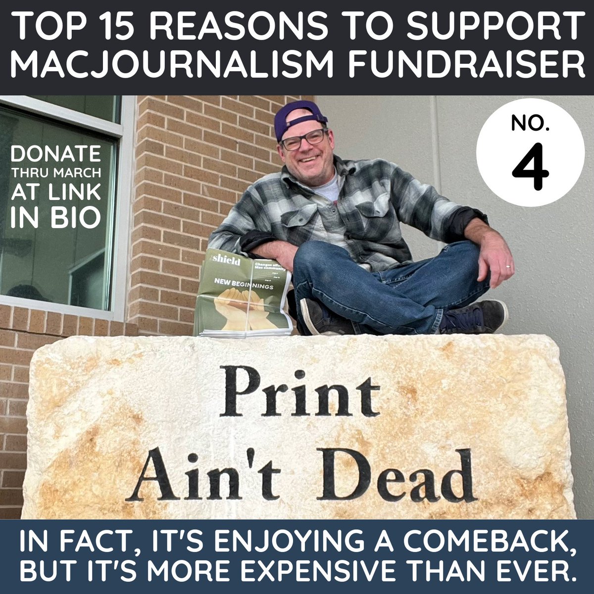 TOP 15 REASONS TO SUPPORT THE MACJ FUNDRAISER: No. 4—Print is not dead. In fact, it's making a comeback, but it's more expensive than ever. Help us continue to bring you the Shield like we always have … without interruption since 1953. @impactnews give.livingtree.com/c/support-macj…