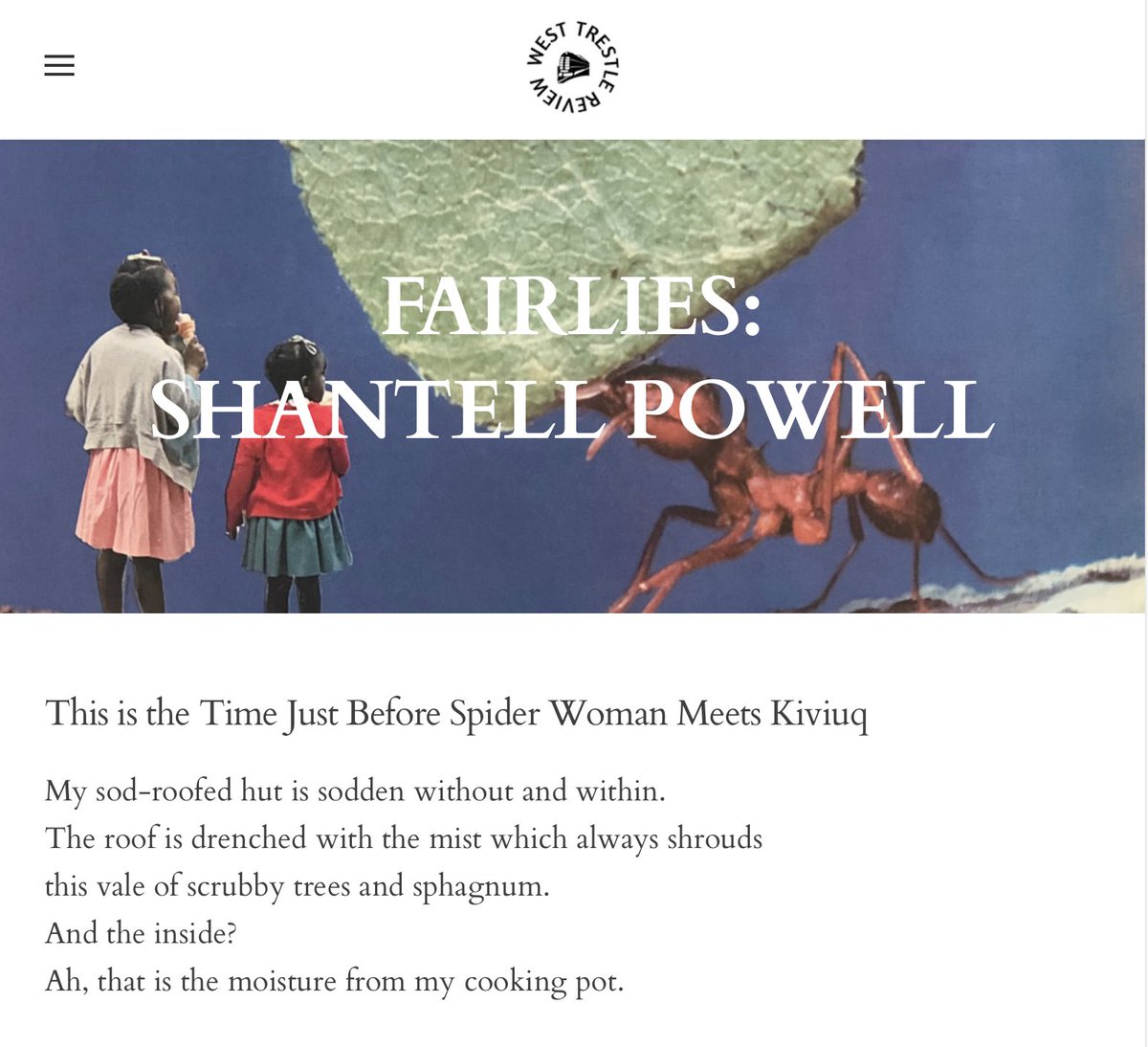 Celebrate more wonderful poetry with @westtrestle Review featuring Shantell Powell, Isra Rahman, Pamela Annas, Alejandra Cabezas, T.R. Paulson, Mary Birnbaum, Sara Eddy, Tracey Knapp & more📷w/art by Donna Morello Visit at: westtrestlereview.com #litmag #art #poetry #fiction