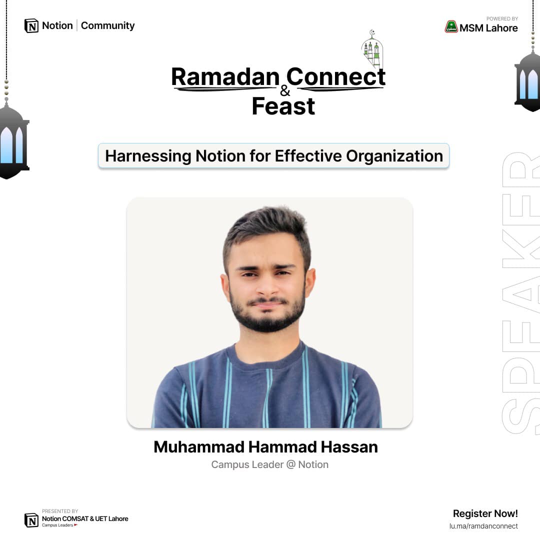 MSM_Lahore's tweet image. MSM Lahore Presents,
Ramadan Connect &amp;amp; Feast📷
Thursday | March 28,2024 | 03:30pm
The Nishat Hotel, Lahore
The event is only for invited persons!
#MSMLahore
#MSMForStudents