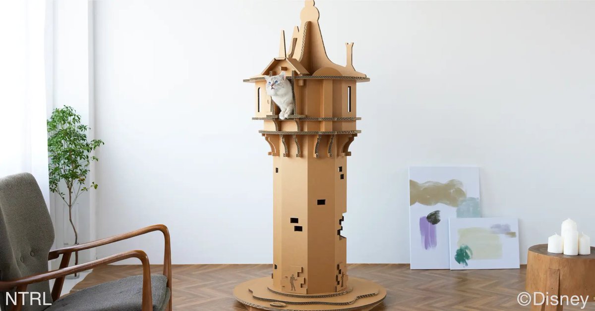 tdr_doria's tweet photo. 【ねこが主人公になる舞台 誕生】
4月6日より、「Cat tower Disney series」第1弾『ライオン・キング』『塔の上のラプンツェル』『美女と野獣』をモチーフにしたキャットタワー(強化段ボール製)が販売されます🐈

※14:00より予約販売開始予定です。
https://t.co/osKhpo8nBt https://t.co/3U2maMk53b
