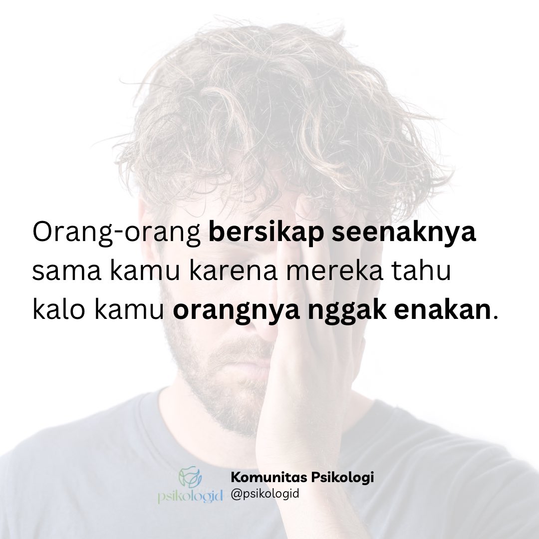 Ketika kamu jadi orang yang “nggak enakan” itu akan memancing orang-orang untuk bersikap seenaknya datang ke dalam kehidupan kamu. Belajar tegas memilih prioritas dan ungkapkan pendapatmu sendiri.

Boleh kok jadi orang baik, tapi juga dilakukan dengan cara yang baik.