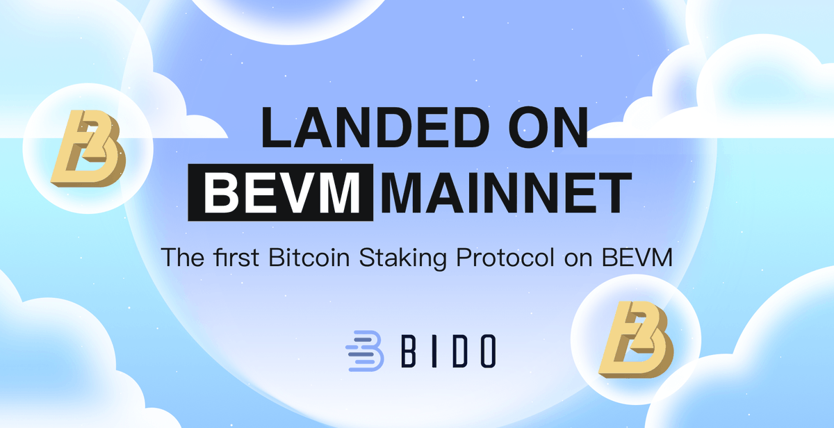 It's time for #Bido, the first #Bitcoin staking protocol on @BTClayer2. Your first alpha on #BEVM.