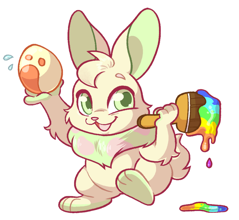 「look out hes gonna paint ya #neopets 」|allieのイラスト