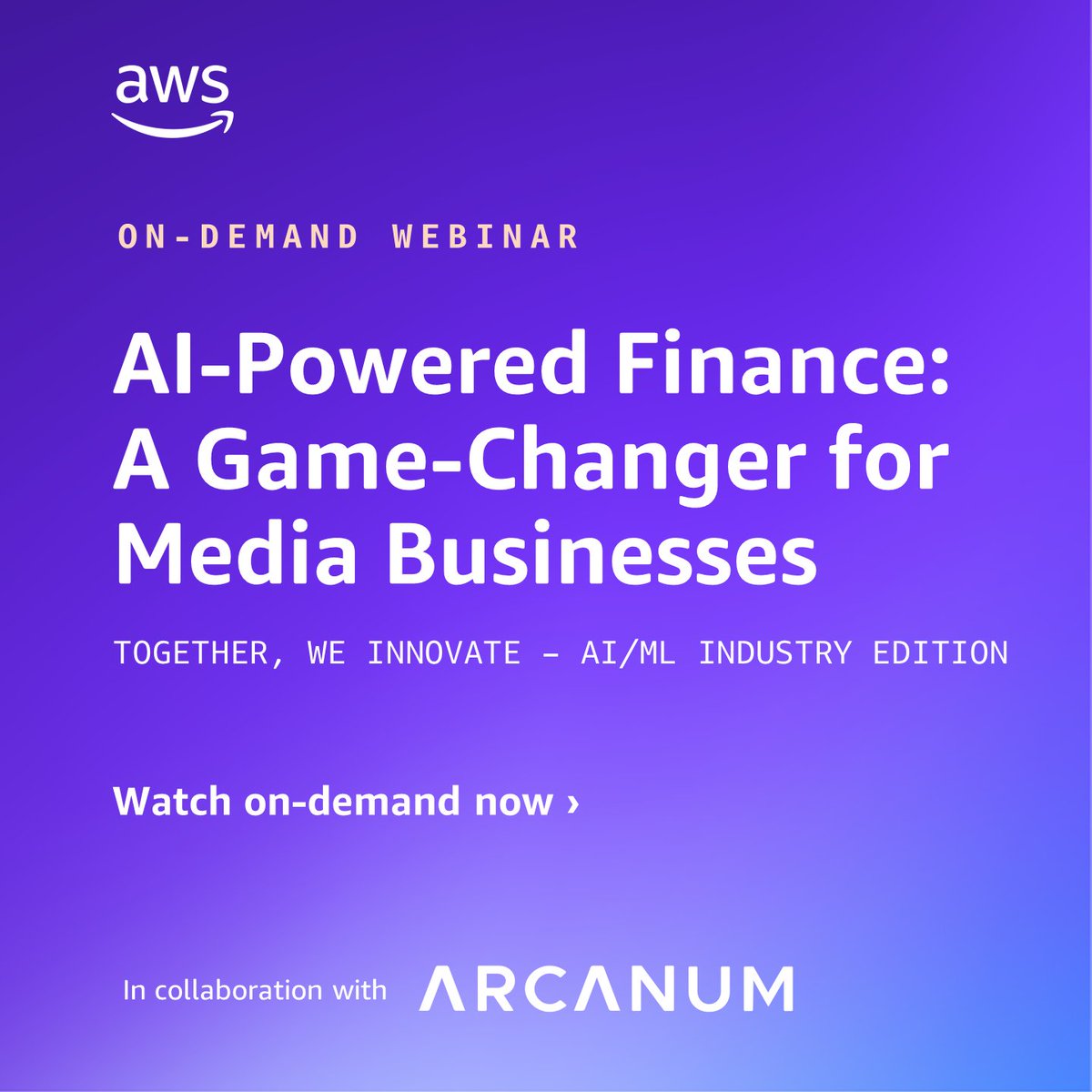 Arcanum AI (NZ) (@arcanum_ai) on Twitter photo Want to hear more firsthand stories about real companies using AI? You're not alone!
🚀 We're thrilled to invite you to watch this awesome webinar with <a href="/theattnseekers/">The Attention Seeker</a> & <a href="/AWS_Partners/">AWS Partner Network</a>
Stanley Henry & <a href="/AsaCox_AI/">Asa Cox ⏩</a> host an honest and open fireside chat.
pages.awscloud.com/together-we-in… Want to hear more firsthand stories about real companies using AI? You're not alone!
🚀 We're thrilled to invite you to watch this awesome webinar with <a href="/theattnseekers/">The Attention Seeker</a> & <a href="/AWS_Partners/">AWS Partner Network</a>
Stanley Henry & <a href="/AsaCox_AI/">Asa Cox ⏩</a> host an honest and open fireside chat.
pages.awscloud.com/together-we-in…
