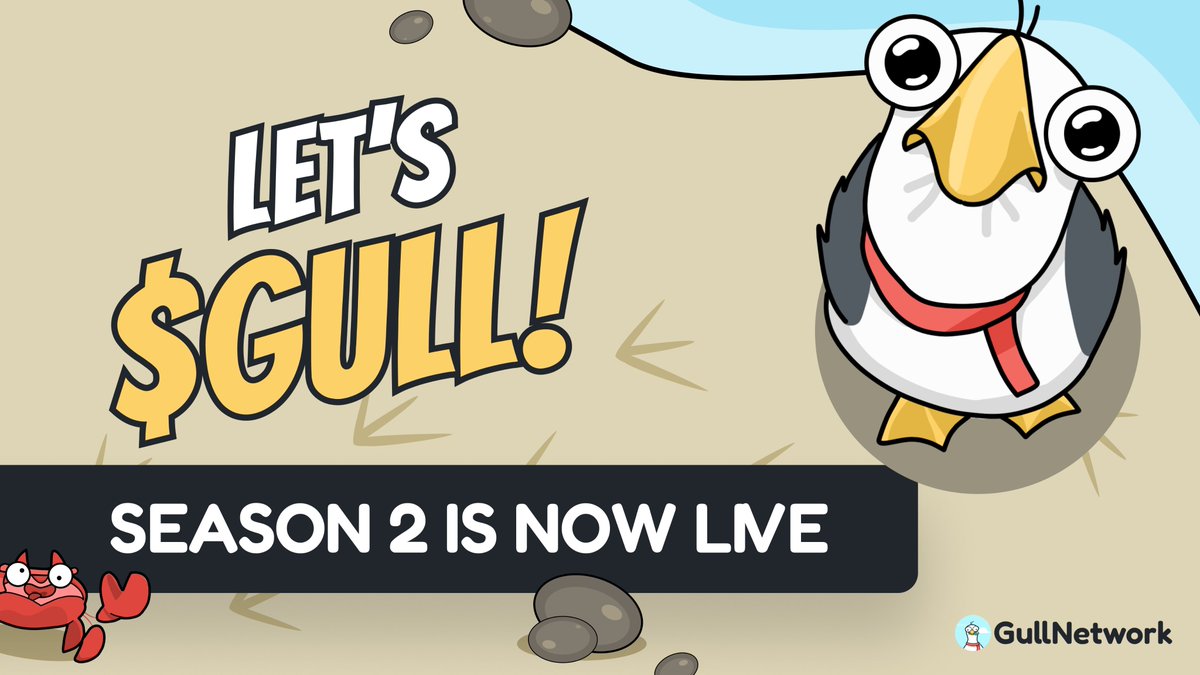 Can't get enough of #GullGame🕹? GULL GAME SEASON 2 is now LIVE 🐦! Come and join us now to compete for more GULL POINTS🚀! #letsgull gullnetwork.com/game