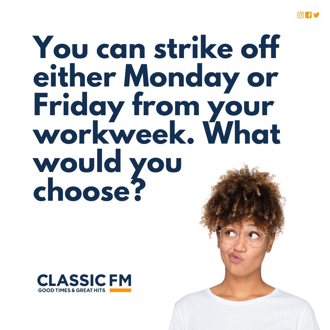 Will it be Monday or Friday? #WouldYouRather