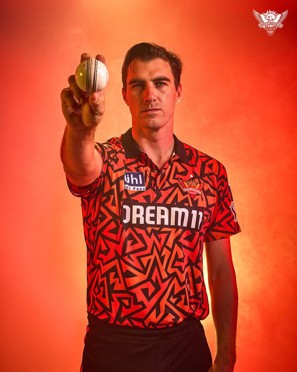 yugmala's tweet photo. Jersey so bad that even Pat Cummins can’t pull it off!! 

@SunRisers SRH spent 20.5 crores to avenge Nov 19 loss!! 

#SRH #patcummims #jersey #IPL2024 https://t.co/EfOnVfmCzZ