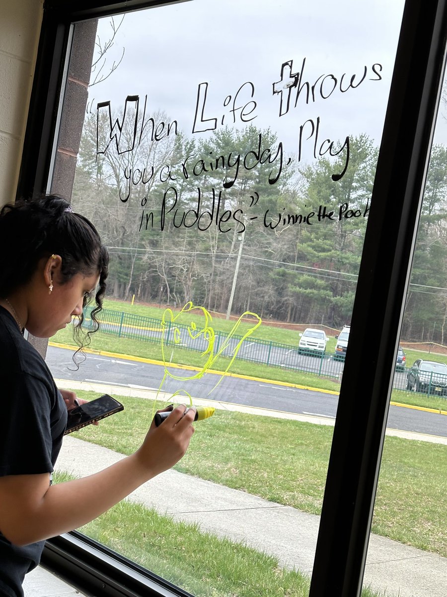 Our <a href="/a4lclub/">Anchored4Life Club</a> students spreading some positivity in the building <a href="/pthshornets/">PTHS</a> as we prepare for the spring season! Such an amazing group of student leaders. #a4l #pths #pembertonpride #PositiveVibes #teachertwitter