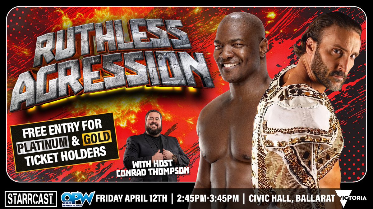 It was the battle cry that defined a generation of WWE Superstars. Now, two stars who lived and breathed the #RuthlessAggressionEra are ripping the curtain back! 🎟️ Get your Platinum or Gold Ticket - starrcast.com 🎟️ Hosted by @HeyHeyItsConrad, @Sheltyb803 &…