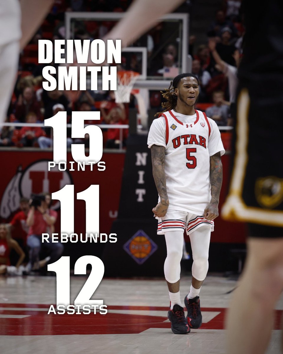 TRIPLE DOUBLE KING 👑 Deivon Smith records his 5th triple-double of the season, the most in #Pac12MBB history!