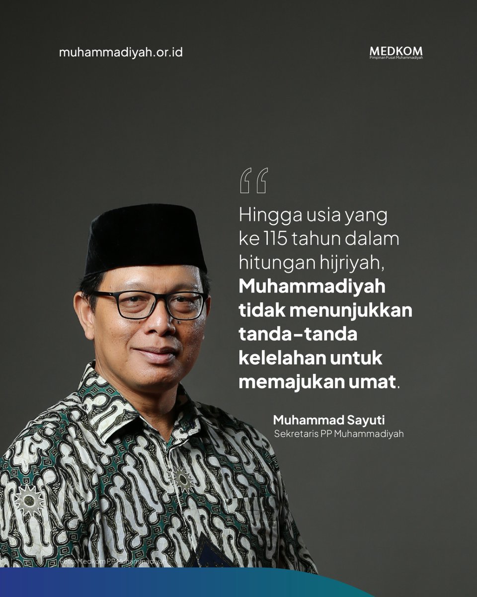 Muhammadiyah terus bergerak untuk mewujudkan cita-cita rahmatan lil'alamin. Berkat dukungan dan keikhlasan warganya, Muhammadiyah tak pernah lelah berjuang untuk umat.

#Muhammadiyah #IslamBerkemajuan