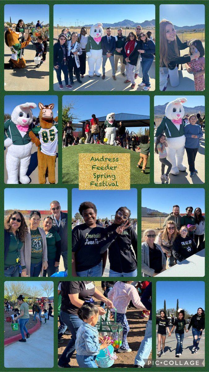 Just some of the amazing pictures from the annual Andress Feeder Pattern Spring Festival and Egg Hunt! Awesome to see our schools and our communities come together to provide the best experiences for our students! #itstartswithus @ELPASO_ISD @SarahVenegasEdu @CharlesChargers