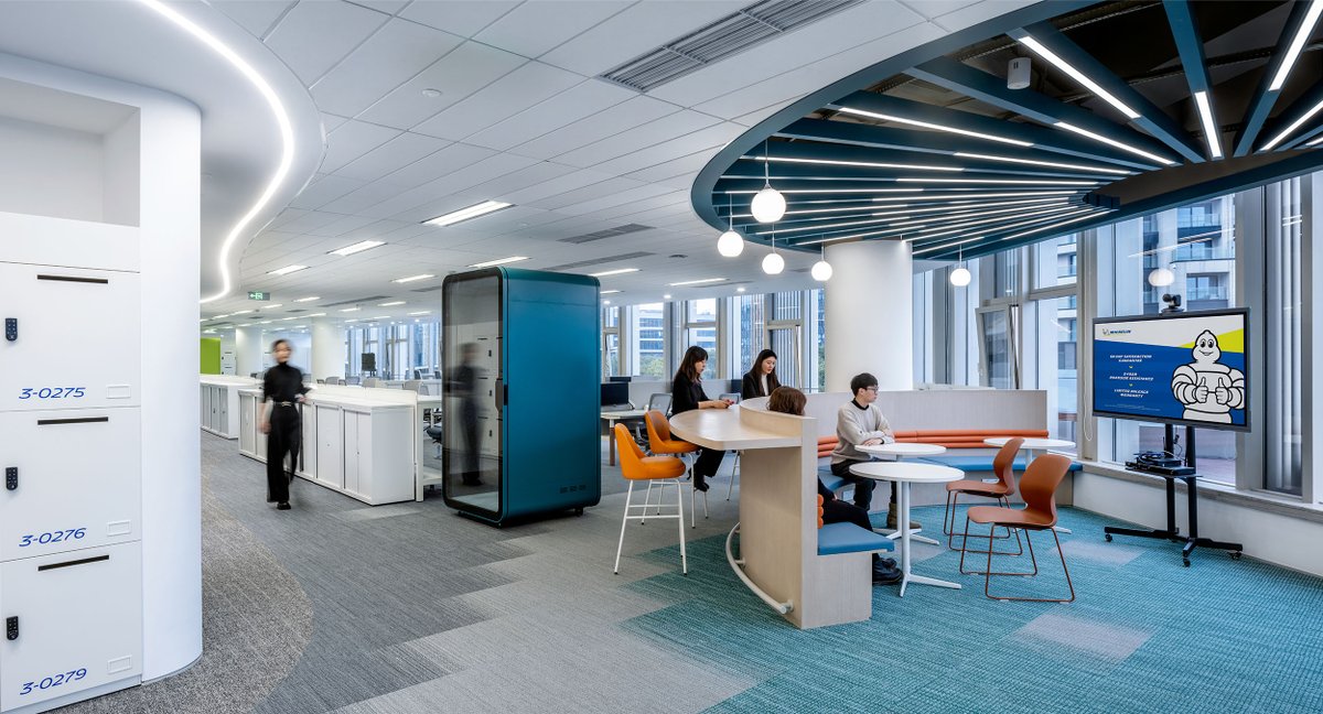 mmoserassociate's tweet image. Transforming ways of working to support innovation and flexibility – discover our work on @Michelin&apos;s headquarters in Shanghai: hubs.la/Q02r0rMM0 

#OfficeDesign #WorkplaceTechnology