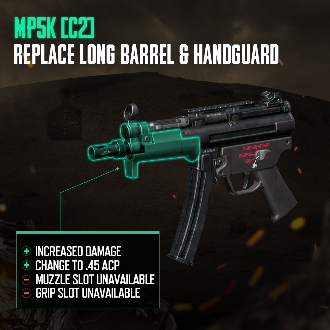 NEWSTATEMOBILE's tweet photo. The custom MP5K [C2] packs a meaner, deadlier
.45 sized punch that'll floor your foes.💥

#NEWSTATEMOBILE #CUSTOMIZATION https://t.co/3BI5LppTnW