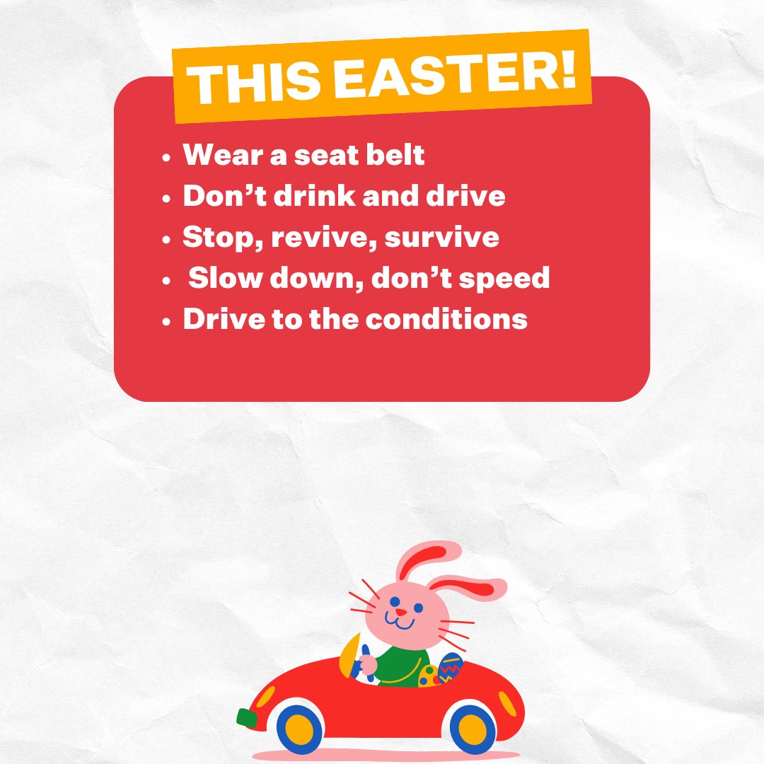 Happy Easter! 🐰🐇🥚🪺 Stay safe on the roads 🚗
