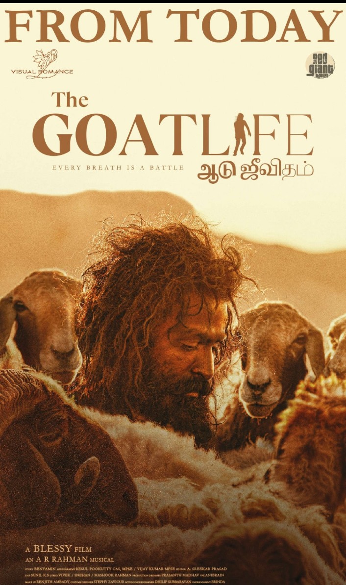 From today #TheGoatLife (tamil)in screen1 book ur tickets .@bookmyshow @KarpagamTheatre