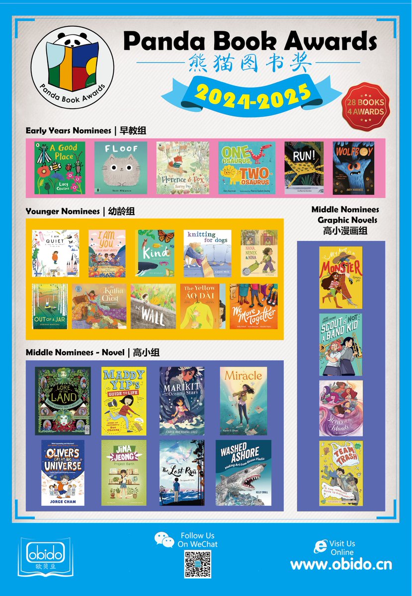 Congratulations @KimNormanAuthor & Pierre Collet-Derby!
Your super fun book, 'One-osaurus, Two-osaurus', is on the shortlist for the 2024-2025 #pandabookawards , a literary award celebrated in more than 50 international schools in China.
@KellyLDonaldson @mellykiller @readitwong