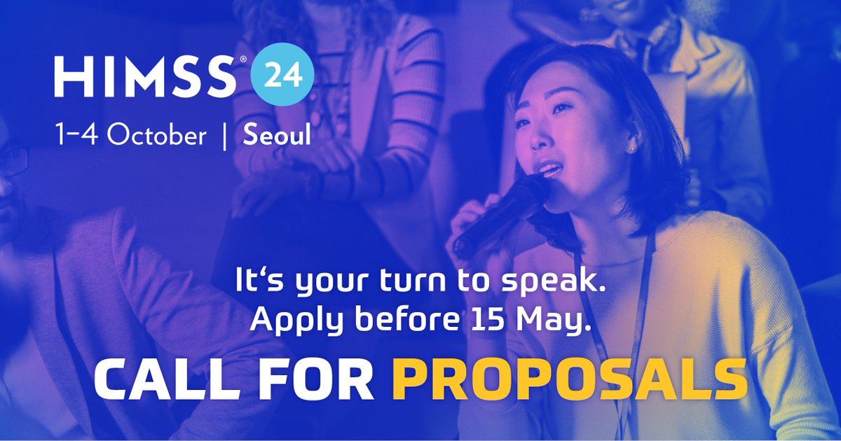 Calling all subject matter experts: #HIMSS24APAC is the platform for you to share your transformative journey, insights or case study in front of a global audience.
 
Apply now! 👉 bit.ly/3TS9DTG