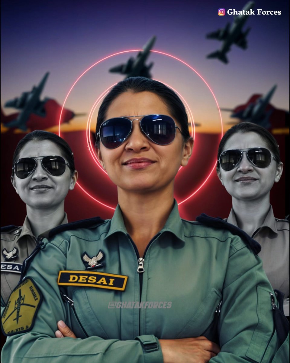 Ghatakforces's tweet photo. Who says that girls only know how to stop a scooter with their feet, these are the daughters of the new India, sir, who also know how to trample enemies in the air!!
#airforce #indianairforce  #majorprajaktadesai https://t.co/h7US4YRVyg