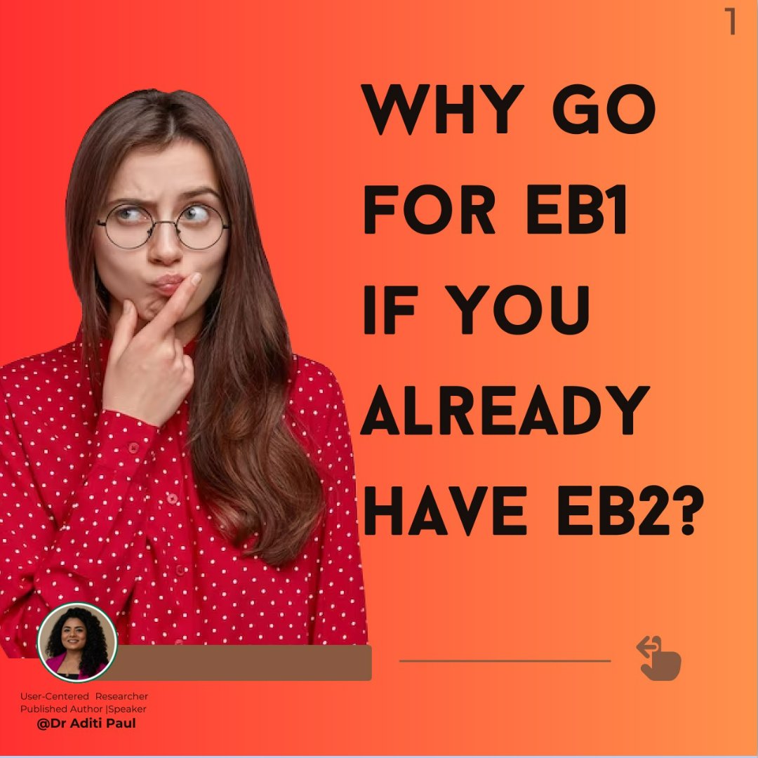 'Why should I pursue EB1 when my EB2 petition is approved?'

Find out WHY:
ow.ly/VgX250QabuG

#immigration #usimmigration #immigrants #greencard #internationalstudents #indian #eb1a #eb1b #f1visa #o1visa #h1bvisa #uscis #diversityequityinclusion #aditipaul