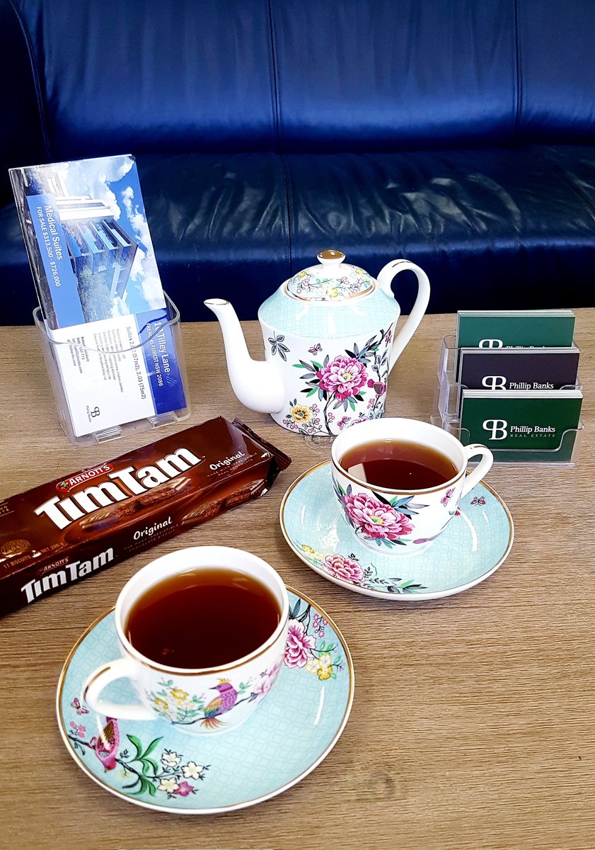 Tea and TimTams each Tuesday at 10. Time to talk property. 
At 2.05, 10 Tilley Lane.
