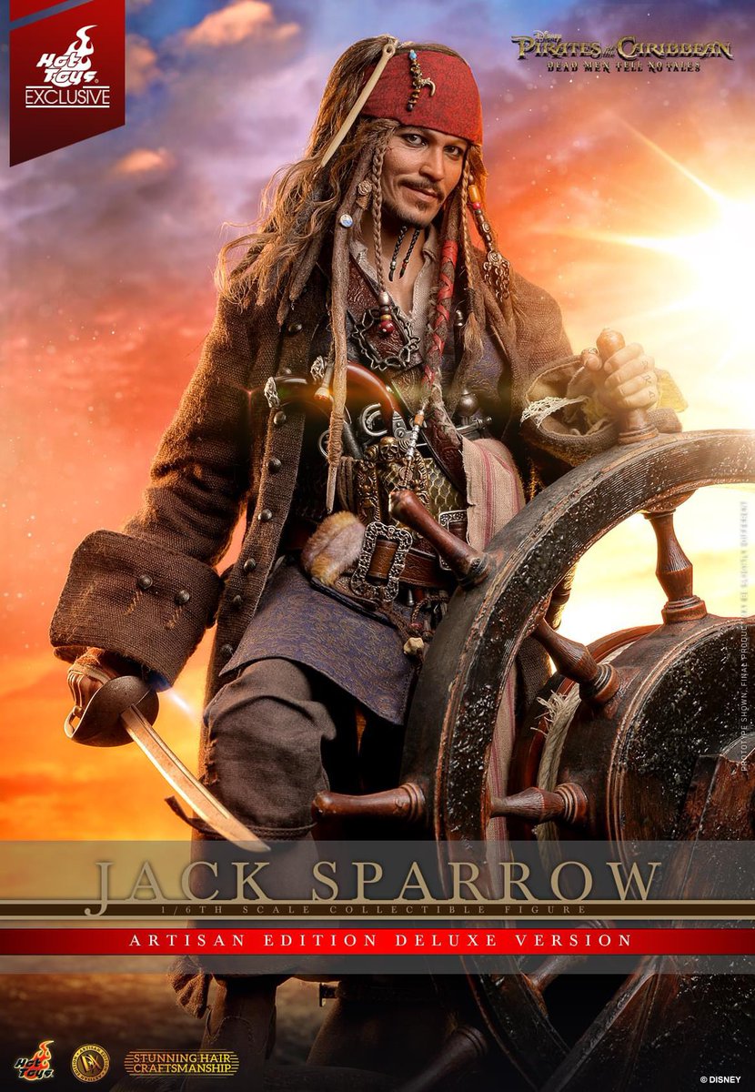 S_U_works's tweet image. 【Pirates of the Caribbean: Dead Men Tell No Tales - 1/6th scale Jack Sparrow Collectible Figure (Artisan Edition Deluxe Version) [Hot Toys Exclusive]】 
#JackSparrow #POTC #piratesofthecaribbeanedit #HotToys
 #ホットトイズ  #JohnnyDepp